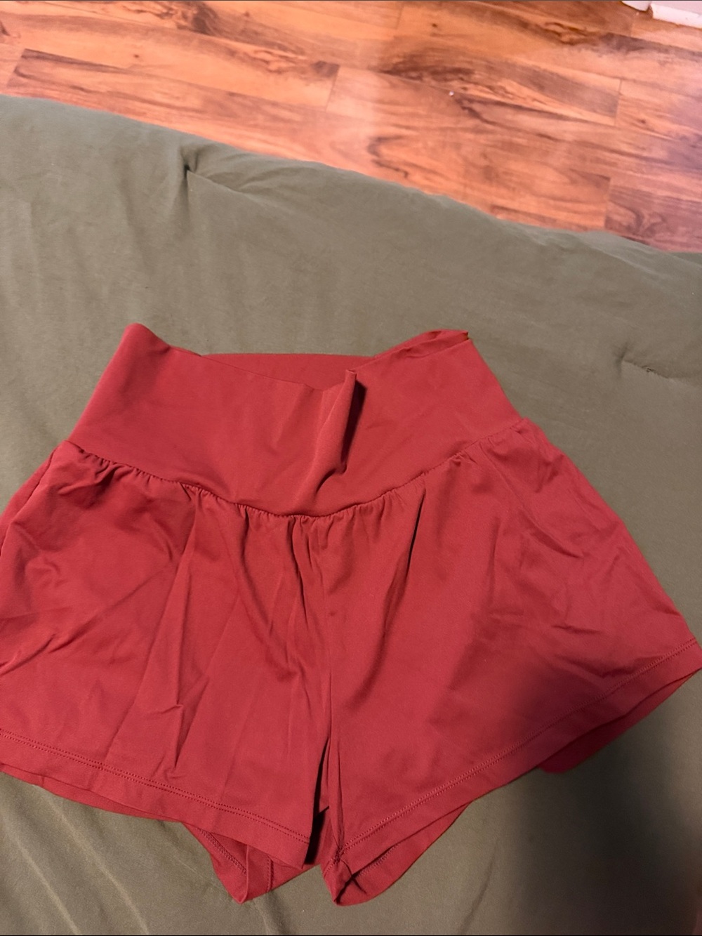 Halara High-Waist Wine Red Women's Shorts